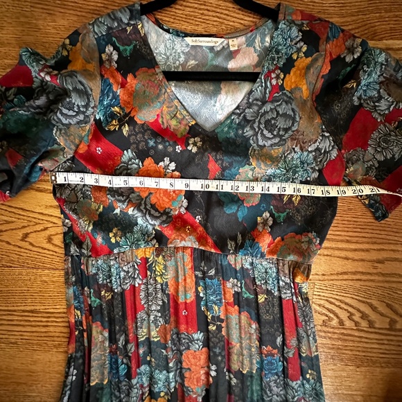 Soft Surroundings Multi-Colored Tiered Maxi Dress Medium - Picture 7 of 12